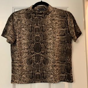 Zara Snake print top